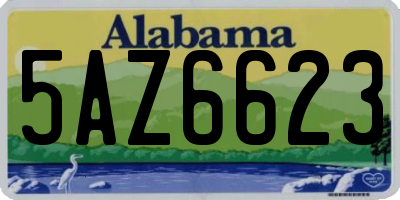 AL license plate 5AZ6623