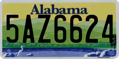AL license plate 5AZ6624
