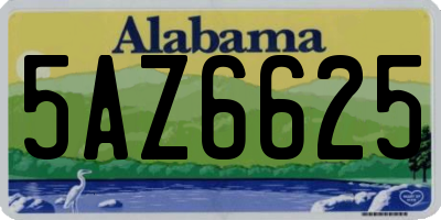 AL license plate 5AZ6625