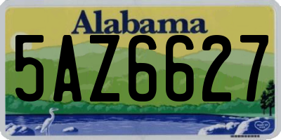 AL license plate 5AZ6627