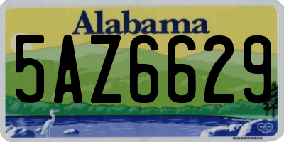 AL license plate 5AZ6629