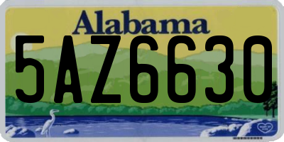 AL license plate 5AZ6630