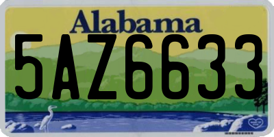 AL license plate 5AZ6633