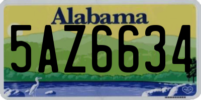 AL license plate 5AZ6634