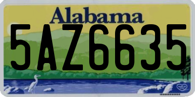 AL license plate 5AZ6635