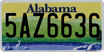AL license plate 5AZ6636