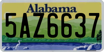 AL license plate 5AZ6637