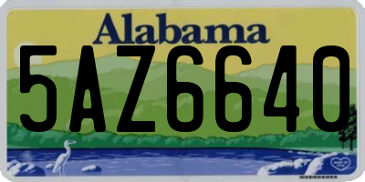 AL license plate 5AZ6640