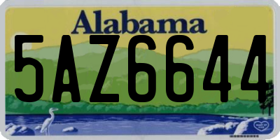 AL license plate 5AZ6644