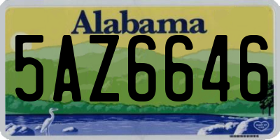 AL license plate 5AZ6646