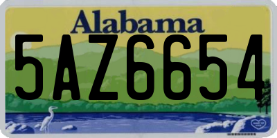 AL license plate 5AZ6654