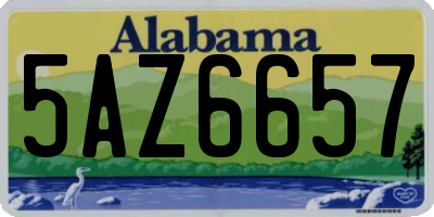 AL license plate 5AZ6657