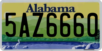 AL license plate 5AZ6660