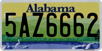 AL license plate 5AZ6662