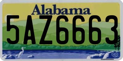 AL license plate 5AZ6663