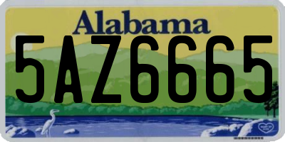AL license plate 5AZ6665