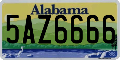 AL license plate 5AZ6666