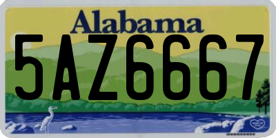 AL license plate 5AZ6667