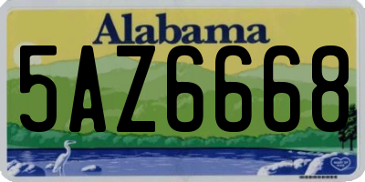 AL license plate 5AZ6668