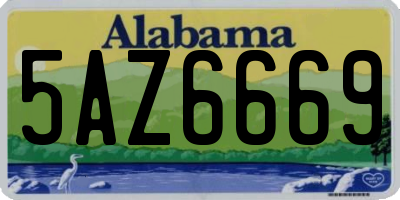 AL license plate 5AZ6669