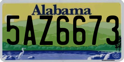 AL license plate 5AZ6673