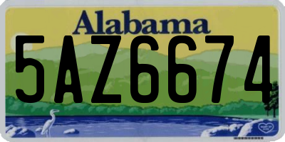 AL license plate 5AZ6674