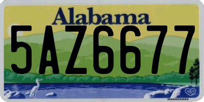 AL license plate 5AZ6677