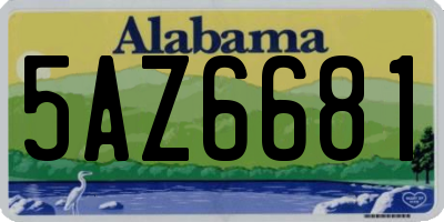 AL license plate 5AZ6681