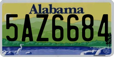 AL license plate 5AZ6684