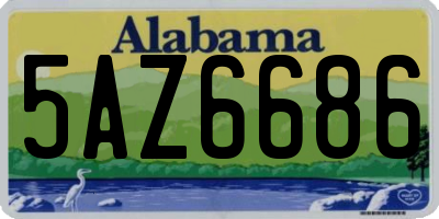 AL license plate 5AZ6686