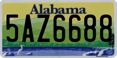 AL license plate 5AZ6688