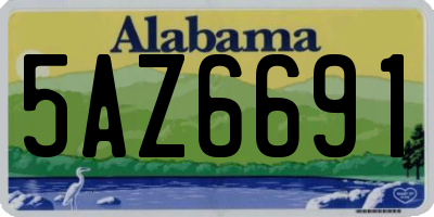 AL license plate 5AZ6691