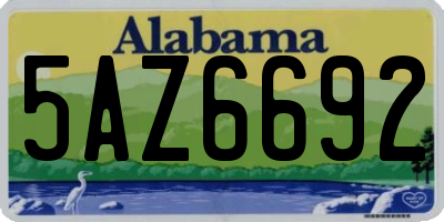 AL license plate 5AZ6692