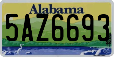 AL license plate 5AZ6693