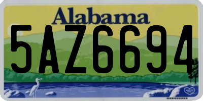 AL license plate 5AZ6694