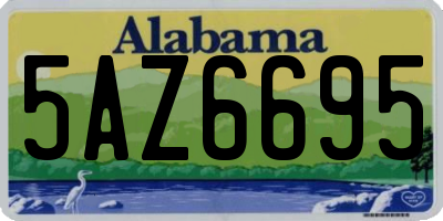 AL license plate 5AZ6695