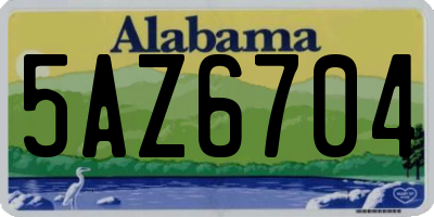 AL license plate 5AZ6704
