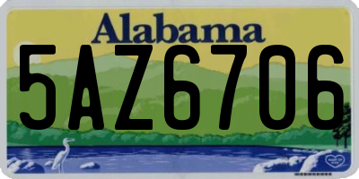 AL license plate 5AZ6706