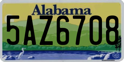 AL license plate 5AZ6708