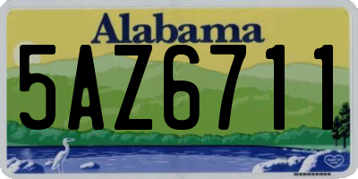 AL license plate 5AZ6711