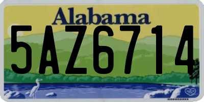 AL license plate 5AZ6714