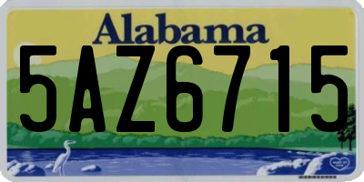 AL license plate 5AZ6715