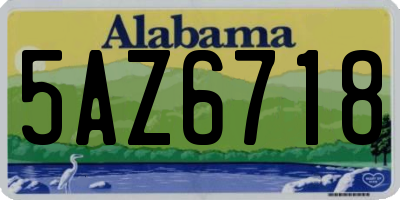 AL license plate 5AZ6718
