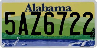 AL license plate 5AZ6722