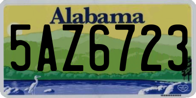 AL license plate 5AZ6723