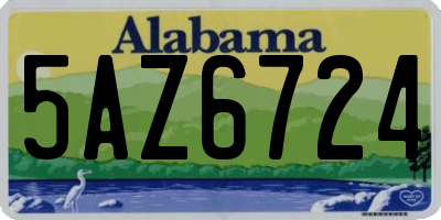 AL license plate 5AZ6724