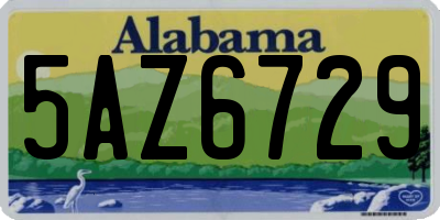 AL license plate 5AZ6729