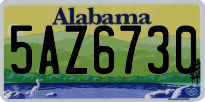 AL license plate 5AZ6730