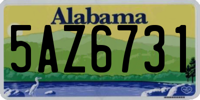 AL license plate 5AZ6731