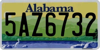AL license plate 5AZ6732